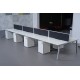 Alpha A-Frame Back to Back Wooden Bench Desk